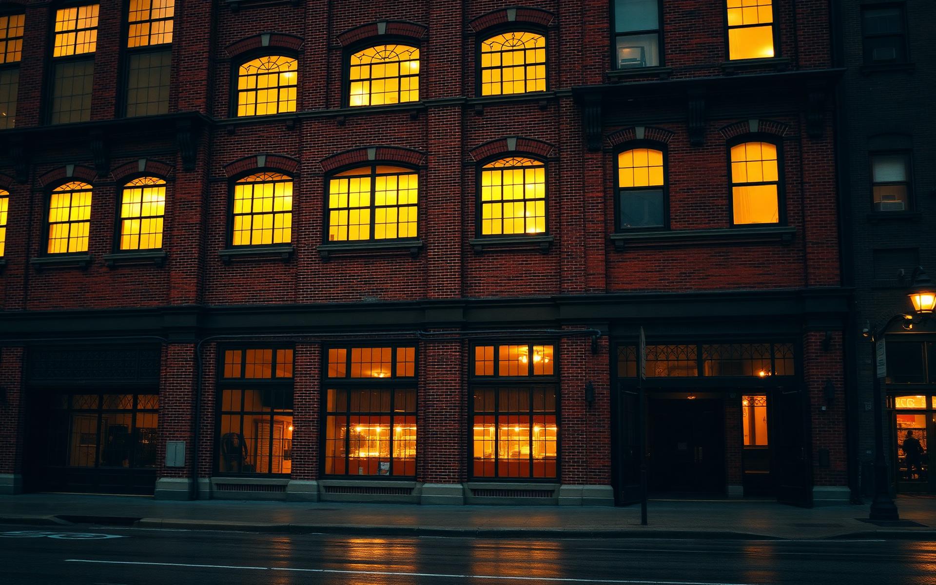The Boylston Lofts exterior — historic red brick façade in Chicago's River North